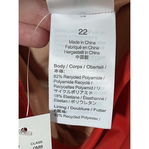 J.CREW Reimagined Women’s Swimsuit One Piece Size 22 Red Ruched NWT - Picture 8 of 9